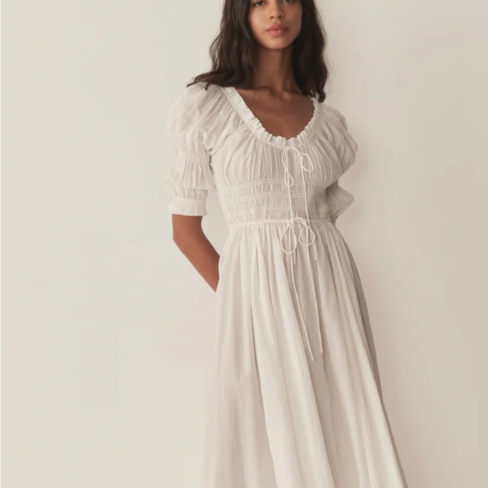 Doen Salt Maxi Dress with Puff Sleeves size S NWT